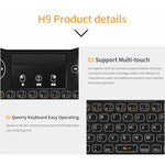 H9 2.4GHz 迷你無線空中滑鼠 QWERTY 鍵盤，帶白色背光及觸控板，適用於 PC、電視，帶白色背光