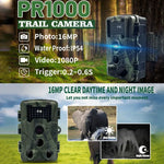 PR1000 2 吋 LCD 螢幕紅外線夜視動態野生動物狩獵追蹤相機，PR1000