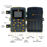 PR3000 2 吋 LCD 螢幕紅外線夜視野生動物狩獵追蹤相機，PR3000