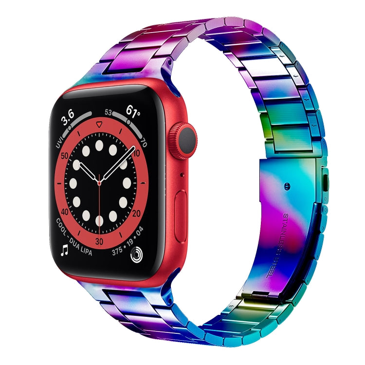 小腰圍不鏽鋼錶帶，適用於 Apple Watch 系列，7 41mm / 6&SE&5&4 40mm / 3&2&1 38mm，7 45mm / 6&SE&5&4 44mm / 3&2&1 42mm