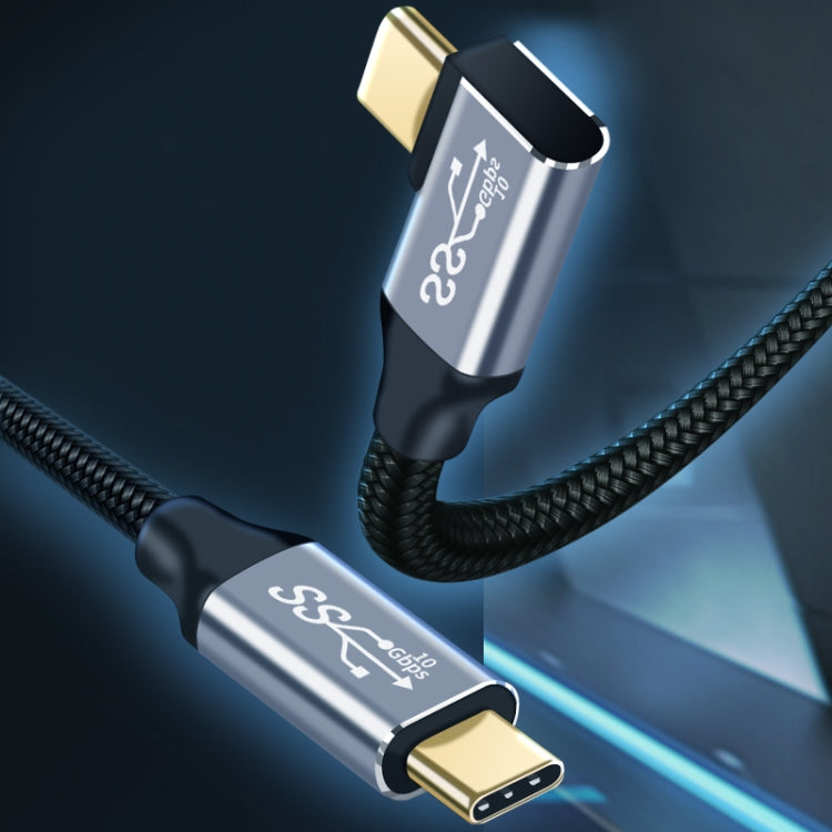 10Gbps USB-C / Type-C 公直頭對公彎頭充電數據傳輸線，50cm，1m，1.5m，2m，3m