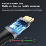10Gbps USB-C / Type-C 母對公彎頭充電數據傳輸延長線，1.5m，2m，3m