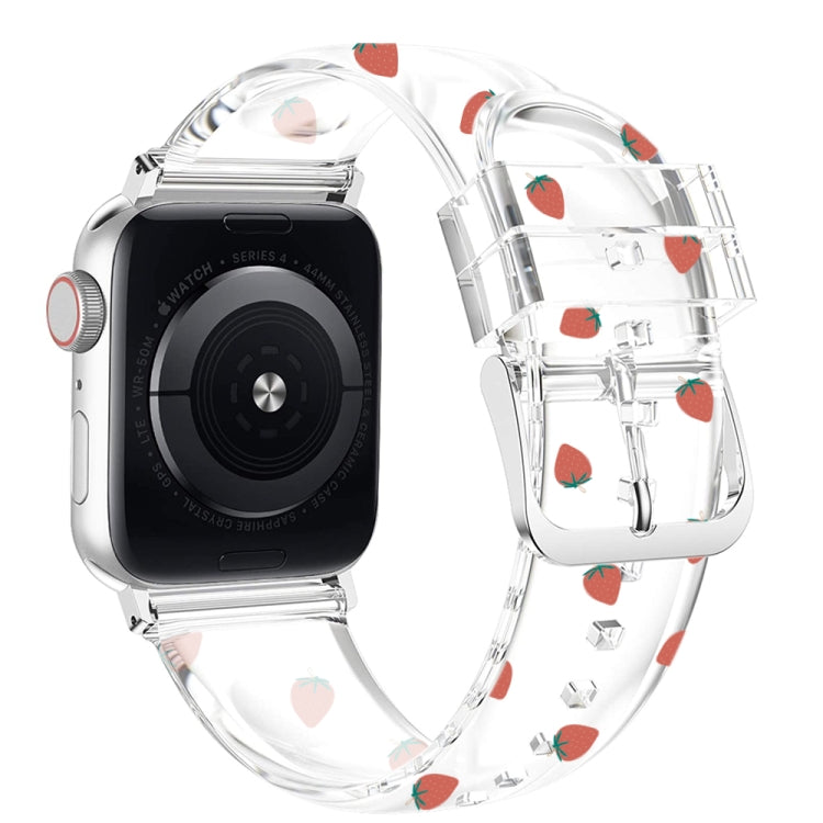 方形扣透明錶帶，適用於 Apple Watch 系列，7 41mm / 6&SE&5&4 40mm / 3&2&1 38mm，7 45mm / 6&SE&5&4 44mm / 3&2&1 42mm