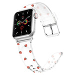 方形扣透明錶帶，適用於 Apple Watch 系列，7 41mm / 6&SE&5&4 40mm / 3&2&1 38mm，7 45mm / 6&SE&5&4 44mm / 3&2&1 42mm