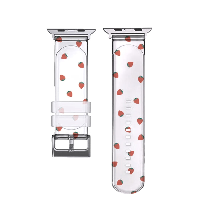 方形扣透明錶帶，適用於 Apple Watch 系列，7 41mm / 6&SE&5&4 40mm / 3&2&1 38mm，7 45mm / 6&SE&5&4 44mm / 3&2&1 42mm