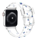 方形扣透明錶帶，適用於 Apple Watch 系列，7 41mm / 6&SE&5&4 40mm / 3&2&1 38mm，7 45mm / 6&SE&5&4 44mm / 3&2&1 42mm