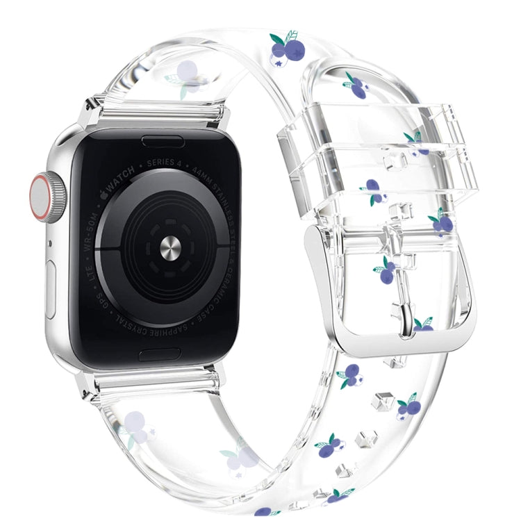 方形扣透明錶帶，適用於 Apple Watch 系列，7 41mm / 6&SE&5&4 40mm / 3&2&1 38mm，7 45mm / 6&SE&5&4 44mm / 3&2&1 42mm