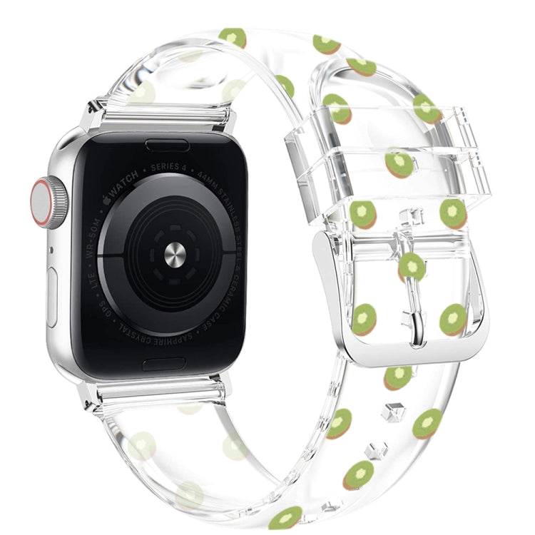 方形扣透明錶帶，適用於 Apple Watch 系列，7 41mm / 6&SE&5&4 40mm / 3&2&1 38mm，7 45mm / 6&SE&5&4 44mm / 3&2&1 42mm