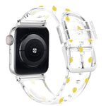 方形扣透明錶帶，適用於 Apple Watch 系列，7 41mm / 6&SE&5&4 40mm / 3&2&1 38mm，7 45mm / 6&SE&5&4 44mm / 3&2&1 42mm