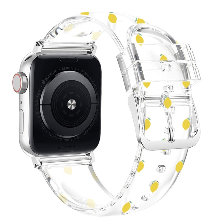 方形扣透明錶帶，適用於 Apple Watch 系列，7 41mm / 6&SE&5&4 40mm / 3&2&1 38mm，7 45mm / 6&SE&5&4 44mm / 3&2&1 42mm