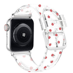 方形扣透明錶帶，適用於 Apple Watch 系列，7 41mm / 6&SE&5&4 40mm / 3&2&1 38mm，7 45mm / 6&SE&5&4 44mm / 3&2&1 42mm