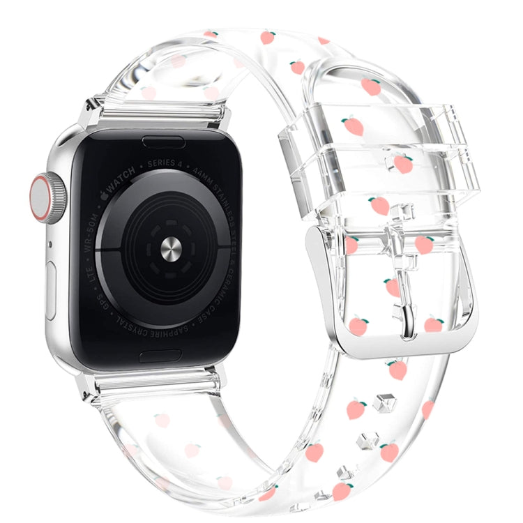 方形扣透明錶帶，適用於 Apple Watch 系列，7 41mm / 6&SE&5&4 40mm / 3&2&1 38mm，7 45mm / 6&SE&5&4 44mm / 3&2&1 42mm