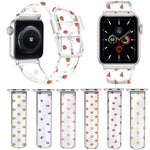方形扣透明錶帶，適用於 Apple Watch 系列，7 41mm / 6&SE&5&4 40mm / 3&2&1 38mm，7 45mm / 6&SE&5&4 44mm / 3&2&1 42mm