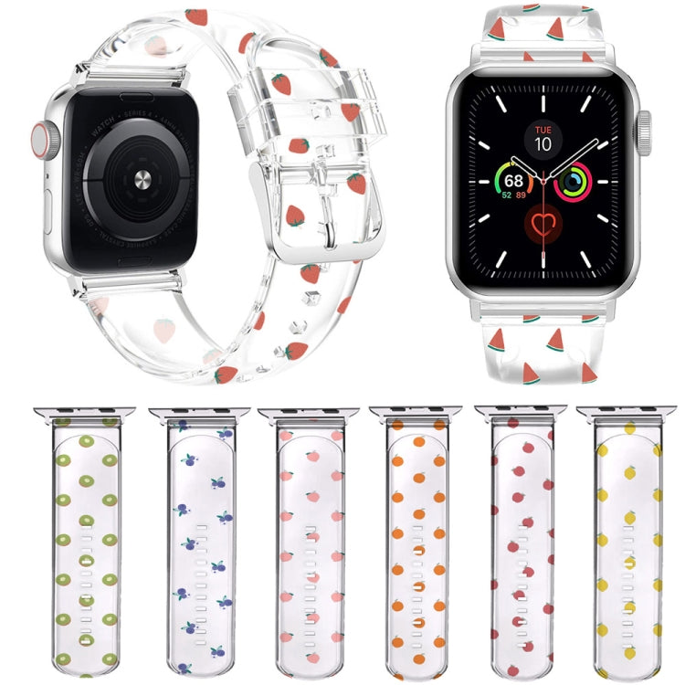 方形扣透明錶帶，適用於 Apple Watch 系列，7 41mm / 6&SE&5&4 40mm / 3&2&1 38mm，7 45mm / 6&SE&5&4 44mm / 3&2&1 42mm
