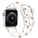 方形扣透明錶帶，適用於 Apple Watch 系列，7 41mm / 6&SE&5&4 40mm / 3&2&1 38mm，7 45mm / 6&SE&5&4 44mm / 3&2&1 42mm