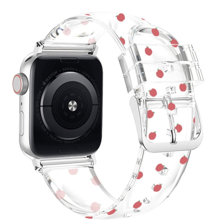 方形扣透明錶帶，適用於 Apple Watch 系列，7 41mm / 6&SE&5&4 40mm / 3&2&1 38mm，7 45mm / 6&SE&5&4 44mm / 3&2&1 42mm