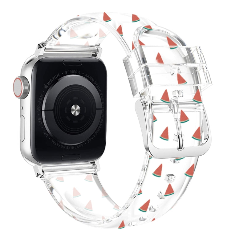 方形扣透明錶帶，適用於 Apple Watch 系列，7 41mm / 6&SE&5&4 40mm / 3&2&1 38mm，7 45mm / 6&SE&5&4 44mm / 3&2&1 42mm