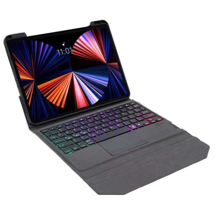 整合藍牙鍵盤皮革保護套，帶背光、觸控板及支架，適用於 iPad Air 5 / Air 4 10.9，適用於 iPad Pro 11 2021 / 2020 / 2018