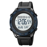 SKMEI 1872 Stainless Steel Buckle PU Strap Waterproof Electronic Watch, White, Black
