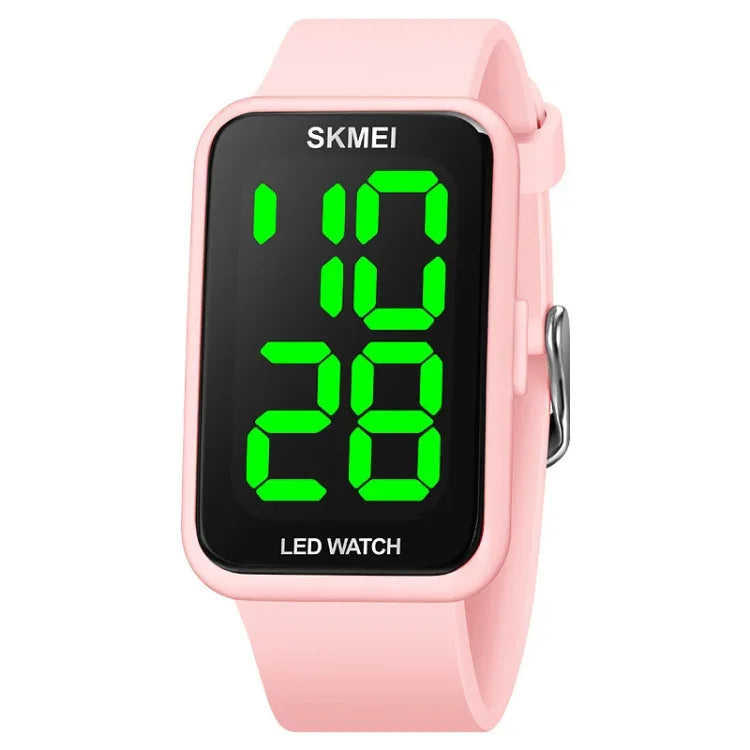 SKMEI 1873 PU 錶帶防水 LED 電子錶