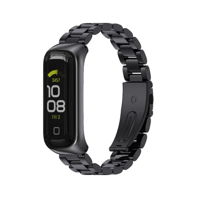 MIJOBS 三珠金屬不鏽鋼錶帶，適用於 Samsung Galaxy Fit 2