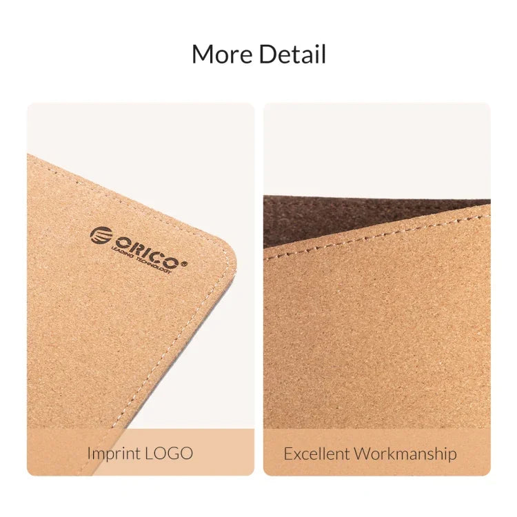 ORICO 雙面滑鼠墊，尺寸：300x600mm，軟木+咖啡色，軟木+粉紅PU，軟木+灰色PU
