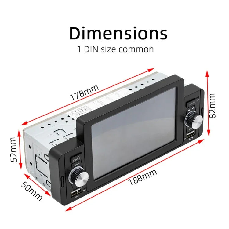 SWM-160C 5 吋車用藍牙 5.1 MP5 播放器 支援手機鏡像連結 / 方向盤控制，SWM-160C