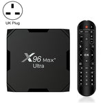 H96 Max+ Ultra 4GB+32GB Amlogic S905X4 8K智能電視盒 Android 11.0 媒體播放器，4GB+32GB，英國插頭，4GB+32GB，美國插頭，4GB+32GB，歐盟插頭，4GB+32GB，澳洲插頭