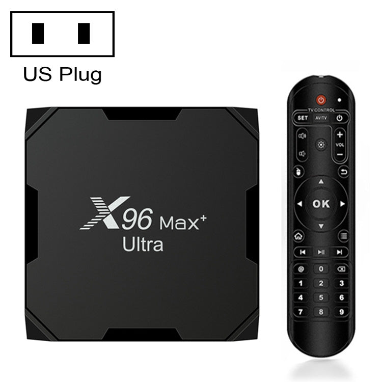 H96 Max+ Ultra 4GB+64GB Amlogic S905X4 8K智能電視盒 Android 11.0 媒體播放器，4GB+64GB，澳洲插頭，4GB+64GB，歐盟插頭，4GB+64GB，美國插頭，4GB+64GB，英國插頭