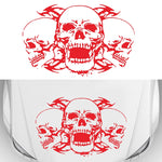 D-923 Three Skulls Pattern Car Modified Decorative Sticker, D-923