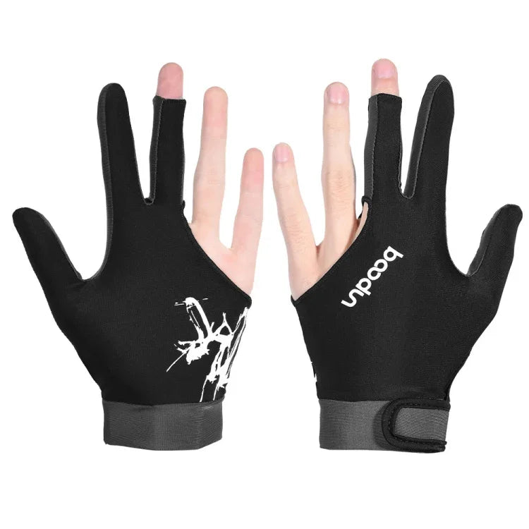 BOODUN M050912 Thin Breathable Men and Women Billiards Three Finger Single Gloves, M, L