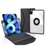 Z11BS 筆槽背光藍牙鍵盤皮革平板保護套，適用於 iPad Pro 11 2021/2020/2018，適用於 iPad Air 11 2025 / 2024 / Air 5 / Air 4，適用於 iPad 10.2 2021/2020/2019