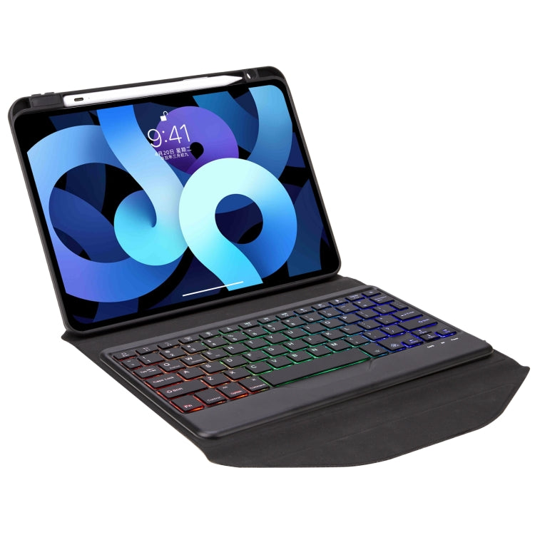 Z11BS 筆槽背光藍牙鍵盤皮革平板保護套，適用於 iPad Pro 11 2021/2020/2018，適用於 iPad Air 11 2025 / 2024 / Air 5 / Air 4，適用於 iPad 10.2 2021/2020/2019