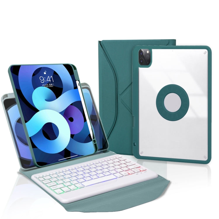 Z11BS 筆槽背光藍牙鍵盤皮革平板保護套，適用於 iPad Pro 11 2021/2020/2018，適用於 iPad Air 11 2025 / 2024 / Air 5 / Air 4，適用於 iPad 10.2 2021/2020/2019