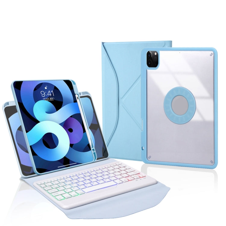 Z11BS 筆槽背光藍牙鍵盤皮革平板保護套，適用於 iPad Pro 11 2021/2020/2018，適用於 iPad Air 11 2025 / 2024 / Air 5 / Air 4，適用於 iPad 10.2 2021/2020/2019