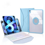 Z11BS 筆槽背光藍牙鍵盤皮革平板保護套，適用於 iPad Pro 11 2021/2020/2018，適用於 iPad Air 11 2025 / 2024 / Air 5 / Air 4，適用於 iPad 10.2 2021/2020/2019