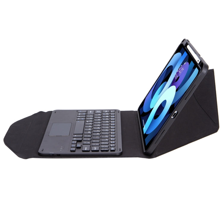 Z11B-A 筆槽觸控板藍牙鍵盤皮革平板保護套，適用於 iPad Pro 11 2021/2020/2018，適用於 iPad Air 11 2025 / 2024 / Air 5 / Air 4，適用於 iPad 10.2 2021/2020/2019