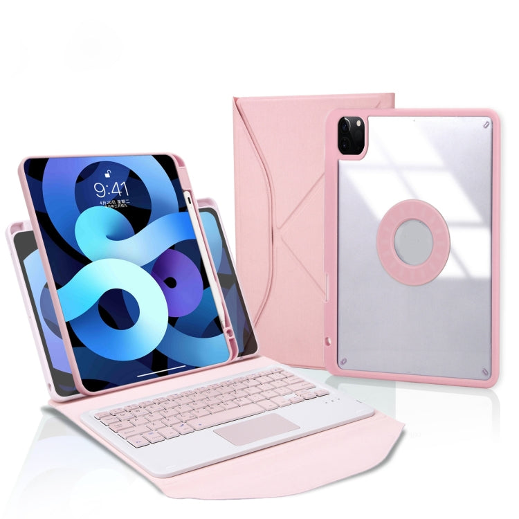 Z11B-A 筆槽觸控板藍牙鍵盤皮革平板保護套，適用於 iPad Pro 11 2021/2020/2018，適用於 iPad Air 11 2025 / 2024 / Air 5 / Air 4，適用於 iPad 10.2 2021/2020/2019
