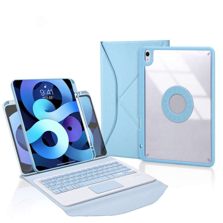 Z11B-A 筆槽觸控板藍牙鍵盤皮革平板保護套，適用於 iPad Pro 11 2021/2020/2018，適用於 iPad Air 11 2025 / 2024 / Air 5 / Air 4，適用於 iPad 10.2 2021/2020/2019