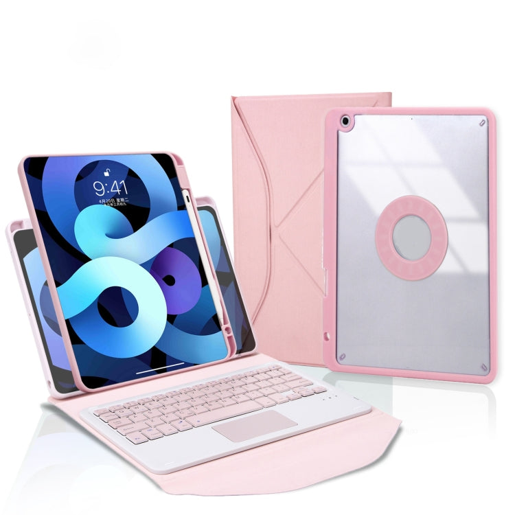 Z11B-A 筆槽觸控板藍牙鍵盤皮革平板保護套，適用於 iPad Pro 11 2021/2020/2018，適用於 iPad Air 11 2025 / 2024 / Air 5 / Air 4，適用於 iPad 10.2 2021/2020/2019