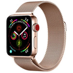 Milanese Stainless Steel Watch Band For Apple Watch Series, 7 45mm / 6&SE&5&4 44mm / 3&2&1 42mm, 7 41mm / 6&SE&5&4 40mm / 3&2&1 38mm