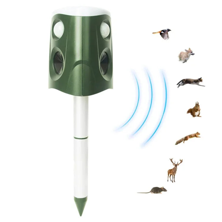 SJZ026 360度超聲波太陽能戶外動物驅逐器，SJZ026