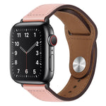 PU 皮革黑色扣錶帶，適用於 Apple Watch 系列，7 45mm / 6&SE&5&4 44mm / 3&2&1 42mm，7 41mm / 6&SE&5&4 40mm / 3&2&1 38mm