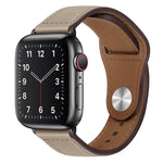 PU 皮革黑色扣錶帶，適用於 Apple Watch 系列，7 45mm / 6&SE&5&4 44mm / 3&2&1 42mm，7 41mm / 6&SE&5&4 40mm / 3&2&1 38mm