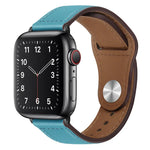 PU 皮革黑色扣錶帶，適用於 Apple Watch 系列，7 45mm / 6&SE&5&4 44mm / 3&2&1 42mm，7 41mm / 6&SE&5&4 40mm / 3&2&1 38mm