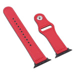 PU 皮革黑色扣錶帶，適用於 Apple Watch 系列，7 45mm / 6&SE&5&4 44mm / 3&2&1 42mm，7 41mm / 6&SE&5&4 40mm / 3&2&1 38mm
