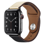 PU 皮革黑色扣錶帶，適用於 Apple Watch 系列，7 45mm / 6&SE&5&4 44mm / 3&2&1 42mm，7 41mm / 6&SE&5&4 40mm / 3&2&1 38mm