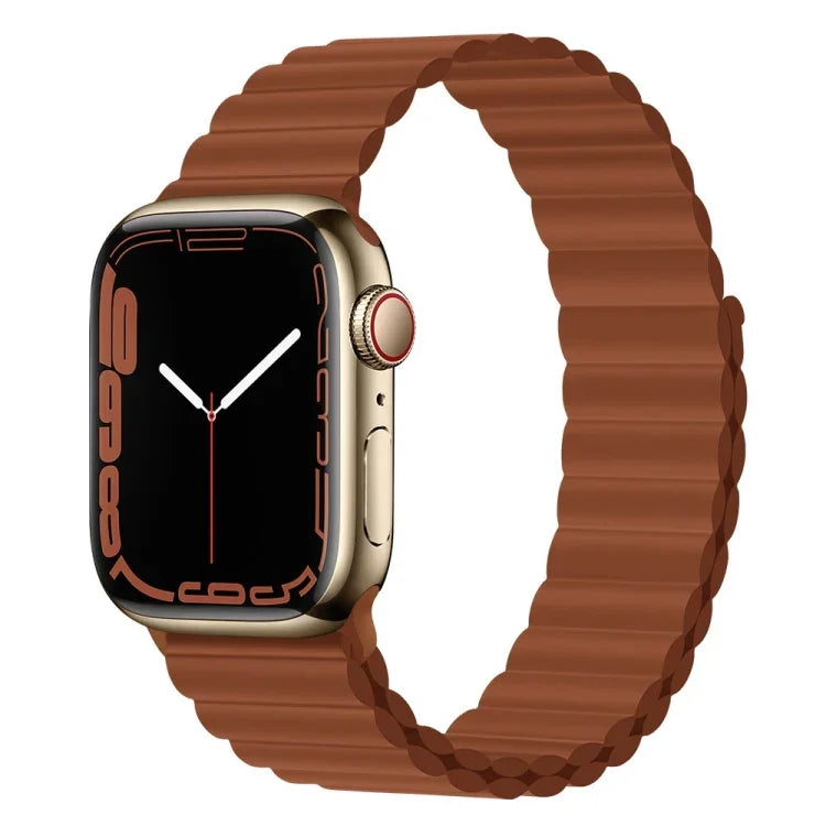 矽膠磁吸錶帶，適用於 Apple Watch 系列，7 45mm / 6&SE&5&4 44mm / 3&2&1 42mm，7 41mm / 6&SE&5&4 40mm / 3&2&1 38mm