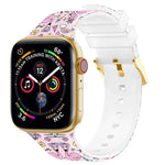 Square Buckle Color Printing Watch Band For Apple Watch Series, 7 45mm / 6&SE&5&4 44mm / 3&2&1 42mm, 7 41mm / 6&SE&5&4 40mm / 3&2&1 38mm