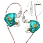 QKZ AK6 PLUS HiFi 重低音可拆卸音頻線動態重低音有線耳機，附麥克風、不附麥克風